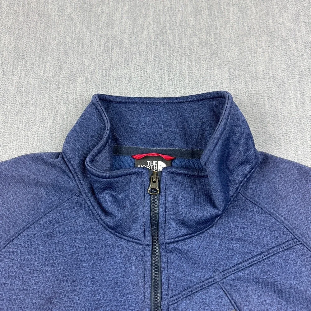 The‎ North Face Jacket Mens Large Blue Heathered 1/2 Zip Fleece Pullover Outdoor
